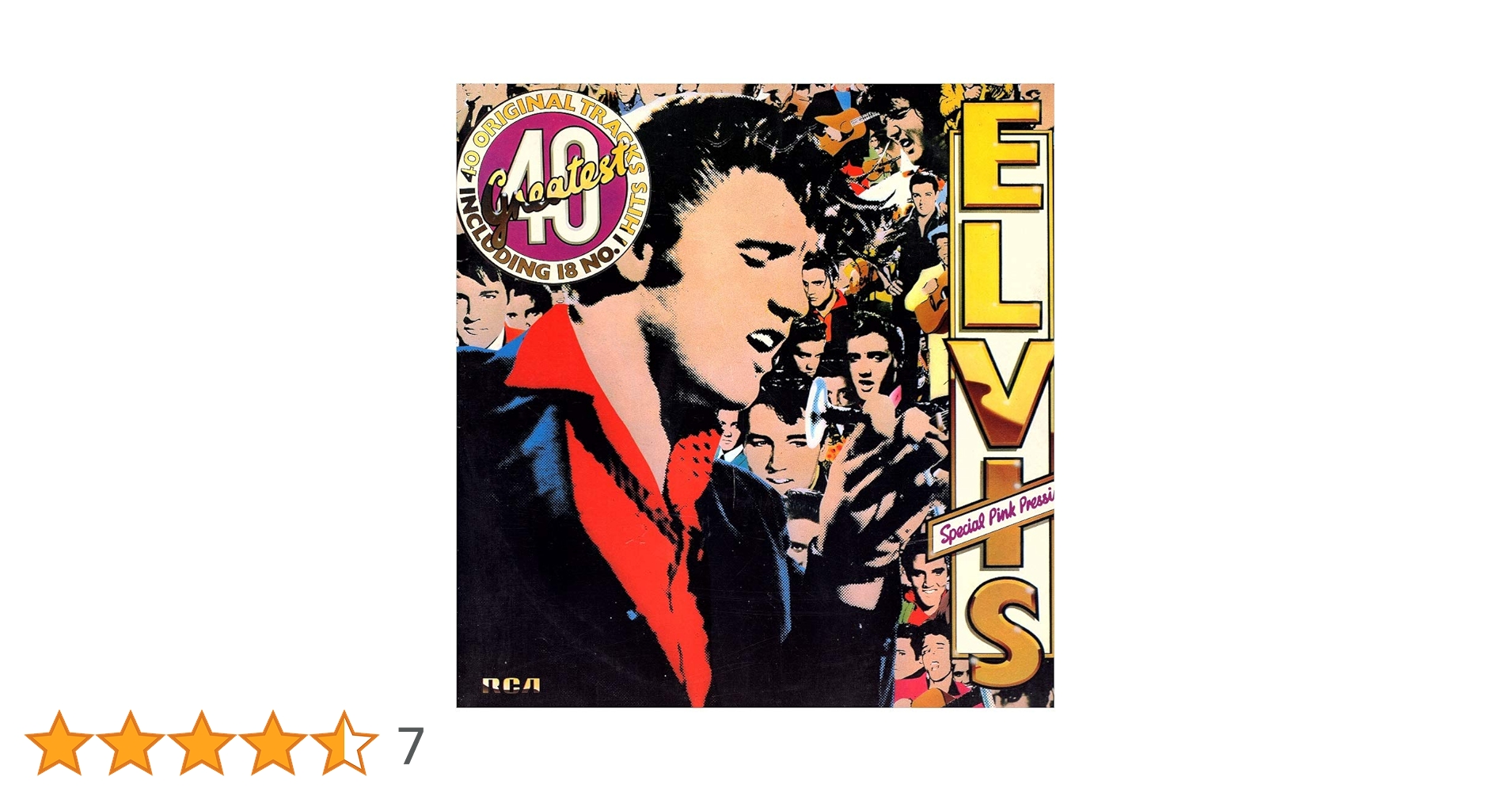 Elvis Presley Elvis's 40 Greatest UK盤 LP Elvis's 40 Greatest - 40 Original Tracks inclusing 18 No.1